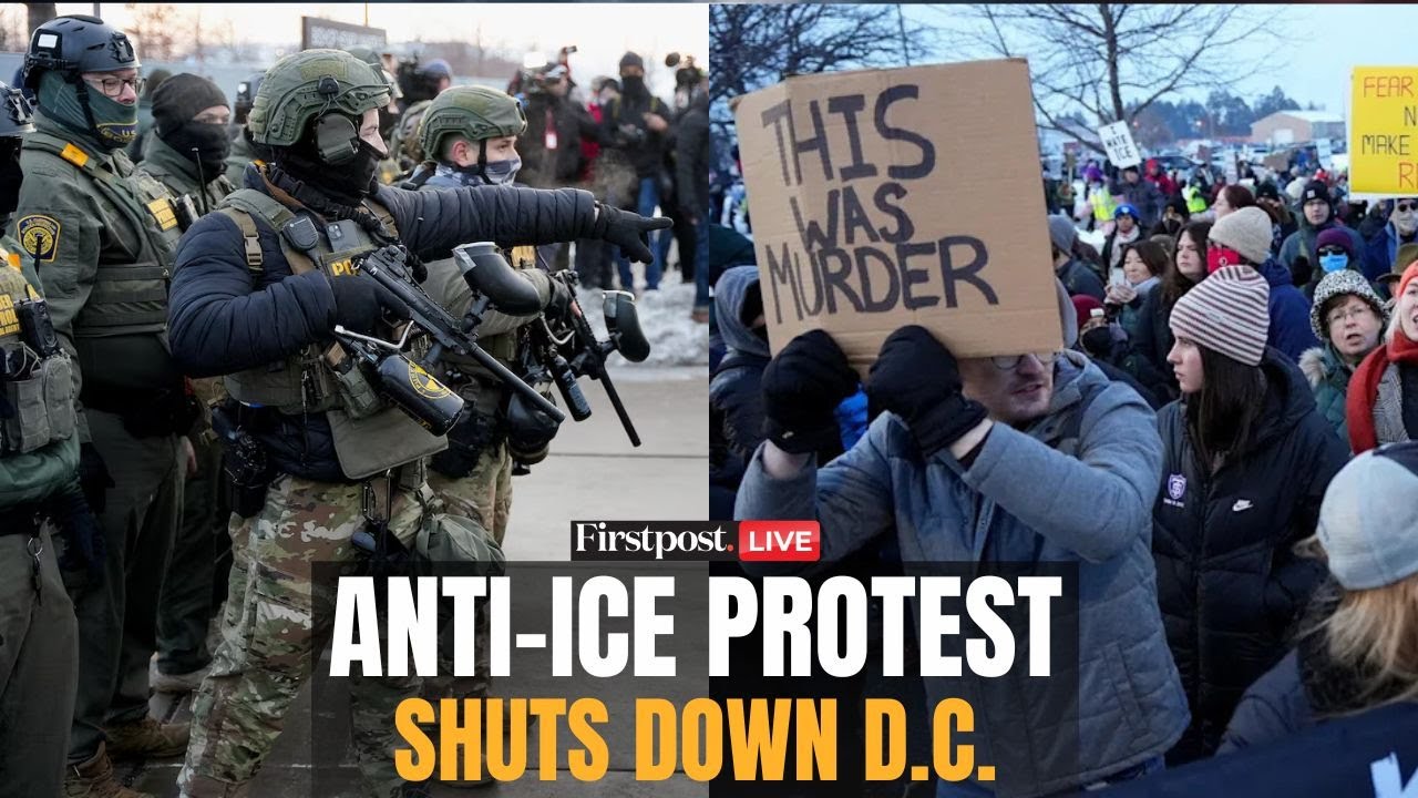 Anti-ICE Protests LIVE: Massive Protesters Washington DC After Minneapolis ICE Shooting | Firstpost