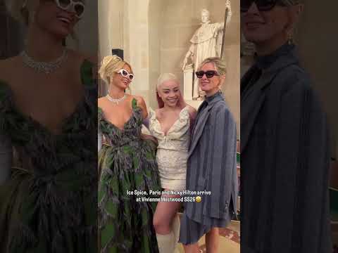 Paris Hilton, Nicky Hilton & Ice Spice — Vivienne Westwood SS26 (Shorts)