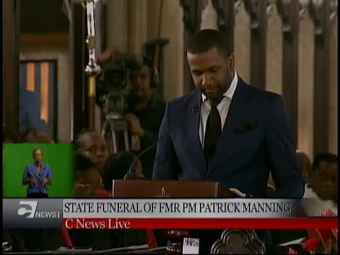 Minister Luke Quamina's tribute to former PM Manning at State Funeral