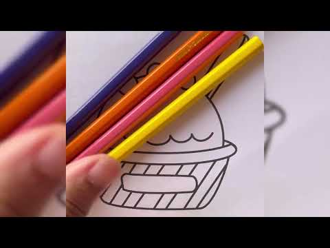 Easy ice cream drawing with colours | #drawing #art #icecream