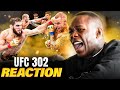 Israel Adesanya Reacts To Islam Submitting Dustin After 5 Round WAR At UFC 302