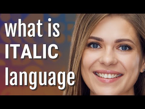Italic language | meaning of Italic language