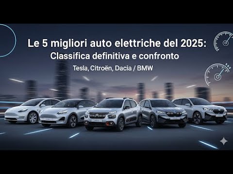 Le 5 migliori auto elettriche del 2025: Classifica definitiva e confronto:Tesla, Citroën, Dacia, BMW