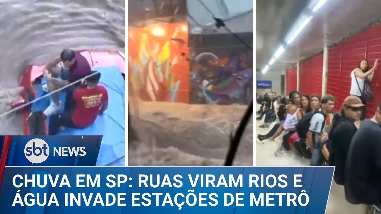De alerta severo a capivaras, chuva transforma SP em cidade do caos | #SBTNews (25/01/25)
