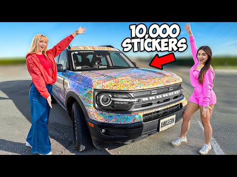 We Covered Our ENTIRE Car in STICKERS!!