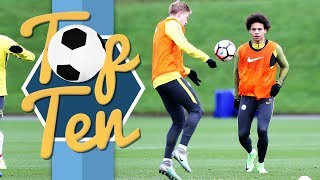 Que lujo los goles en el entrenamiento del Manchester City