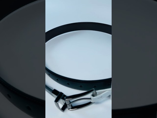 Vídeo relacionado con JJUNW Cinturón Punk, Cinturón de Cuero Negro con Doble Ojal y Hebilla de Metal, Ajustable, Unisex, Negro - M