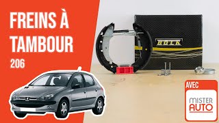 Youtube thumbnail of video "Changer les Freins arrière à Tambours Peugeot 206 🚗"