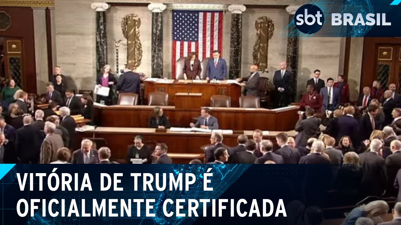 Congresso certifica oficialmente a vitória de Donald Trump | SBT Brasil (06/01/25)