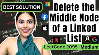 YouTube video 'Delete the Middle Node of a Linked List - LeetCode 2095 - Python #leetcode #leetcode75 #pointers'