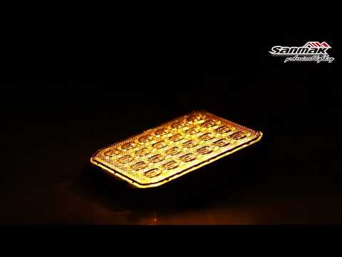 Фара-стробоскоп 48W Sanmak 7025-24 Янтарный-желтый цвет, 10 режимов 