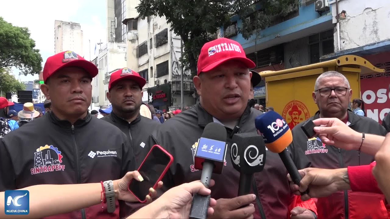Trabajadores venezolanos reclaman libertad de Nicolás Maduro y Cilia Flores