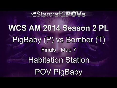 SC2 HotS - WCS AM 2014 S2 PL - PigBaby vs Bomber - Finals - Map 7 - Habitation Station - PigBaby