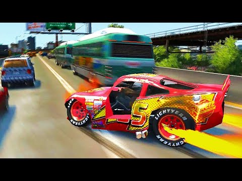 GTA 4 Rayo Lightning McQueen Crash Testing Ep. 2 GTA IV Car Crashes