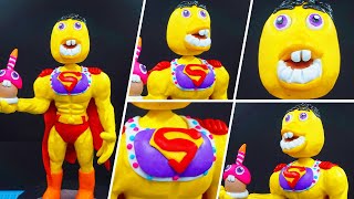 Making Chica FNAF mod Superman Superheroes Sculptures 🎪 Five Night At Freddy Clay Figure Superheroes