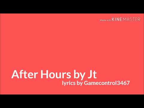 After hours lyrics video