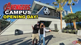 Opening Day of Avengers Campus at Disneyland Resort! All of the food, Web Slingers Attraction &amp; Fun!