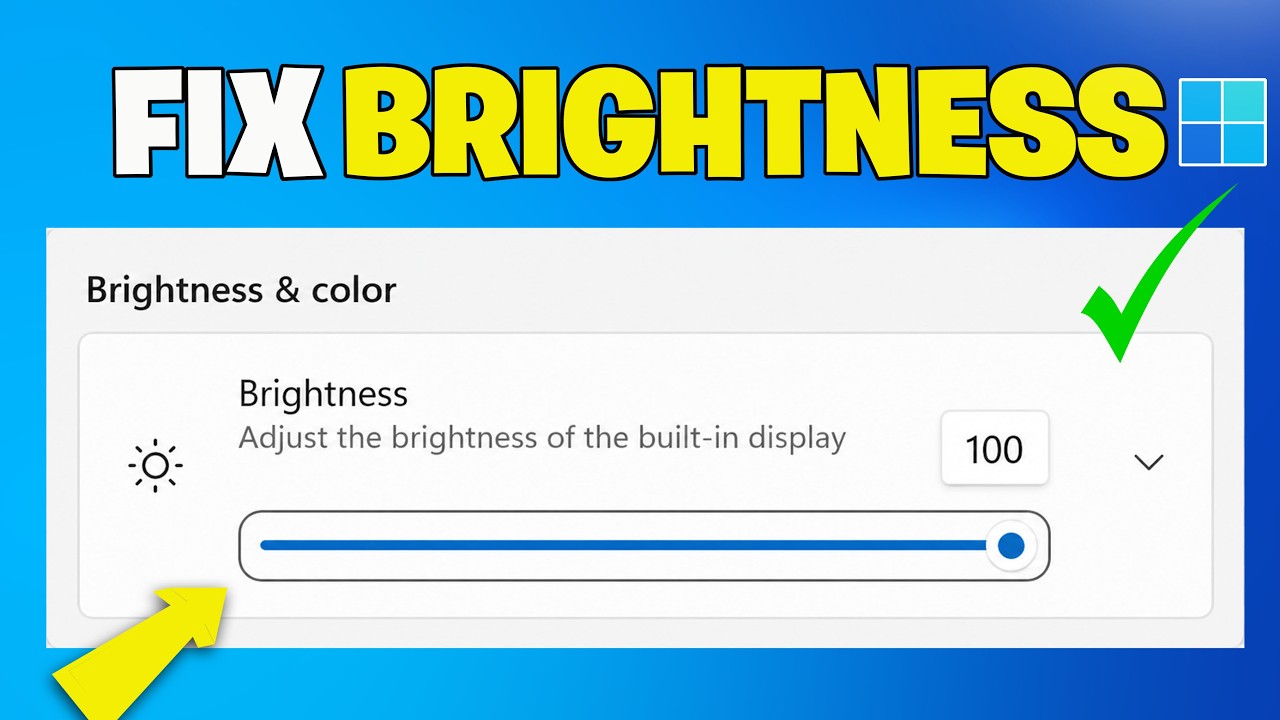 How To Fix Brightness Not Changing / Working in Windows 11 💻☀️