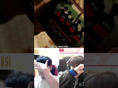 keria and gumayusi reaction to faker's line 🥲 #t1 #faker #worlds2023 #shorts