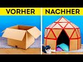 15 KARTON BASTELEIEN EINFACHE UPGRADE HACKS UND PLASTIK RECYCLING IDEEN