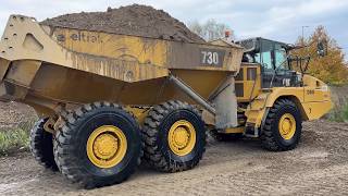 River Flood Protection | Caterpillar 352, 730 Trucks & D6R Dozer - Interkat SA