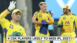 IPL 2021: 4 Chennai Super Kings (CSK) Players Who Will Miss The UAE Leg Of The Tournament