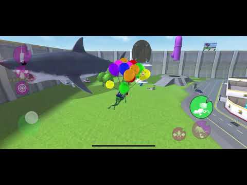 Amazing Frog Gameplay: Giant Alligator Attacks Shark Blimp (Small Airship/Barrage Balloon)