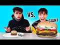 GIANT VS TINY FOOD CHALLENGE Lucas And Marcus