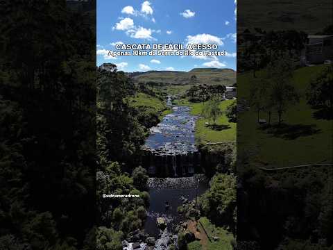 Essa cachoeira incrível fica em Santa Catarina!🩵#bomjardimdaserra #cascatadabarrinha