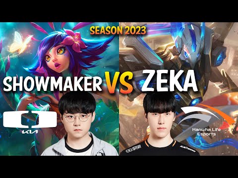 DK Showmaker vs HLE Zeka - Showmaker NEEKO vs Zeka AZIR Mid - Patch 13.13 KR Ranked