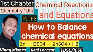 How to balance chemical equations.