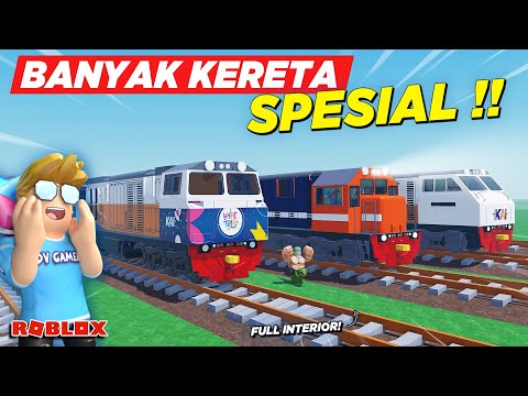 BANYAK KERETA API LOKOMOTIF SPESIAL FULL INTERIOR BARU !! REVIEW GAME KAI - Roblox Indonesia