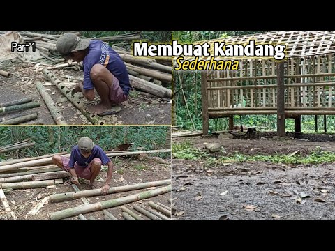 , title : 'Membuat Kandang Kambing Dari Bambu Bagian 1 | make a goat cage out of bamboo in the village'