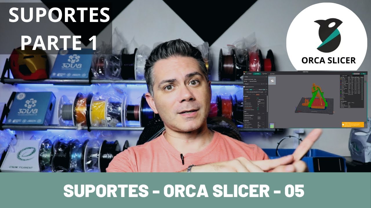 [CURSO GRÁTIS] AULA 5 - IMPRESSÃO 3D COM ORCA SLICER - SUPORTES - PARTE 1