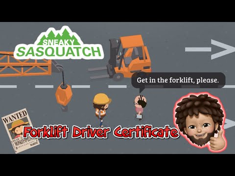 Sneaky Sasquatch - Forklift Driver Certificate