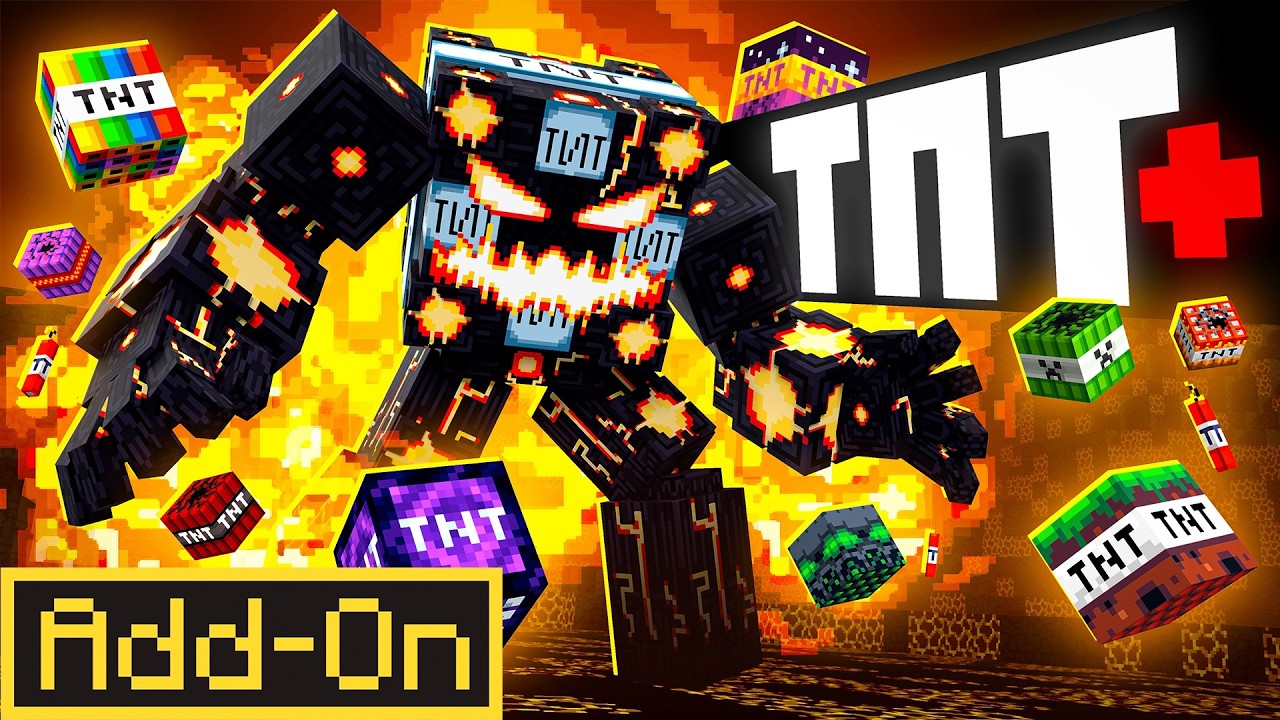 CRAZIEST TNT+ Bedrock Addon! 80+ Explosions, TNT Vehicles & Boss Fights!