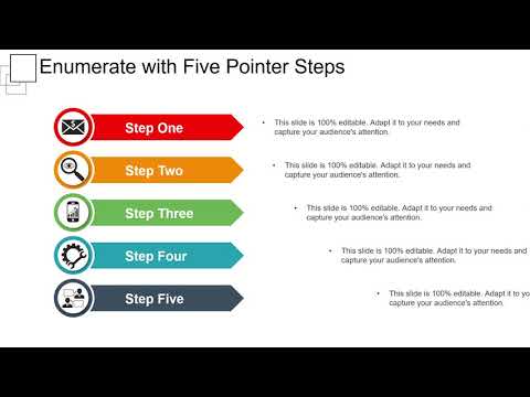 Enumerate Five Pointers Presentation Slide Template