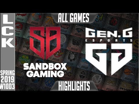 SB vs GEN Highlights ALL GAMES | LCK Spring 2019 Week 10 Day 3 | Sandbox Gaming vs Gen.G