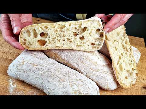 I don't buy bread anymore! The new perfect recipe for ciabatta bread