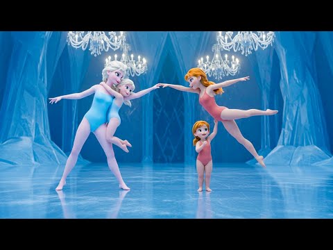 💖 Elsa & Anna Teach Their Daughters Gymnastics | Strength, Confidence & Motherly Love!