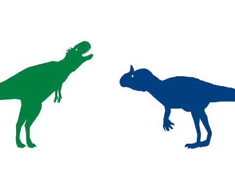 Dinosaur Battle - Rajasaurus vs Cryolophosaurus