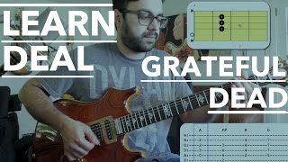 Deal Grateful Dead Guitar Lesson ► Beginner Jerry Garcia Style Tutorial with Tab and Chords