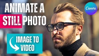 How To Animate a Still Photo in canva - Image to Video