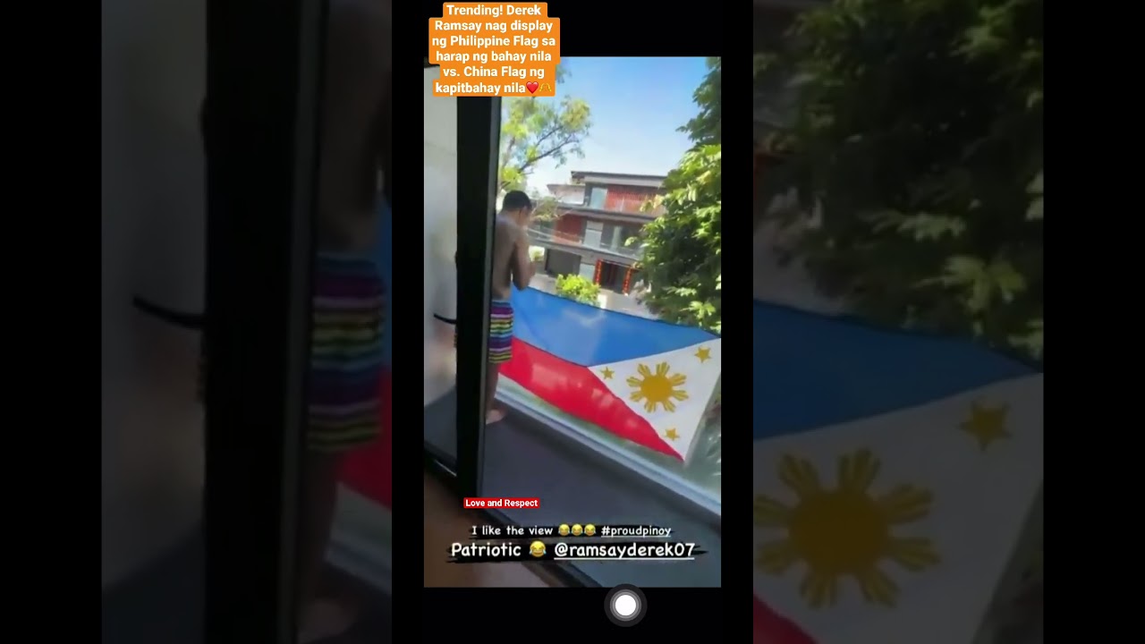 Derek Ramsay trending ang ginawa sa paglagay ng Philippines flag sa harap bahay nila 🫶🇵🇭❤️