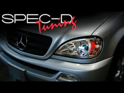 SPECDTUNING INSTALLATION VIDEO: 1997 - 2001 MERCEDES BENZ ML PROJECTOR HEADLIGHTS