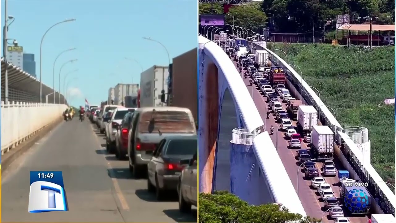 Segundo dia de manifestações no Paraguai bloqueia a Ponte da Amizade | Tribuna da Massa (15/03/2022)