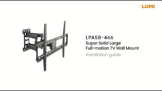 Super Solid Large Full-motion TV Wall Mount | LPA58-466 | LUMI