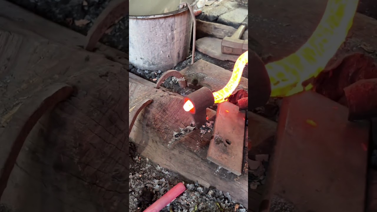 The technique of straightening a steel!