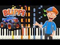 IMPOSSIBLE REMIX Monster Truck Song By Blippi Piano