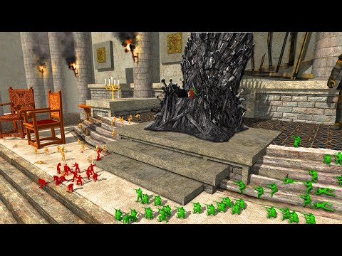 TOY Army Men BATTLE for the IRON THRONE ! Epic Game Of Thrones Map - HUGE Battle Simulation
